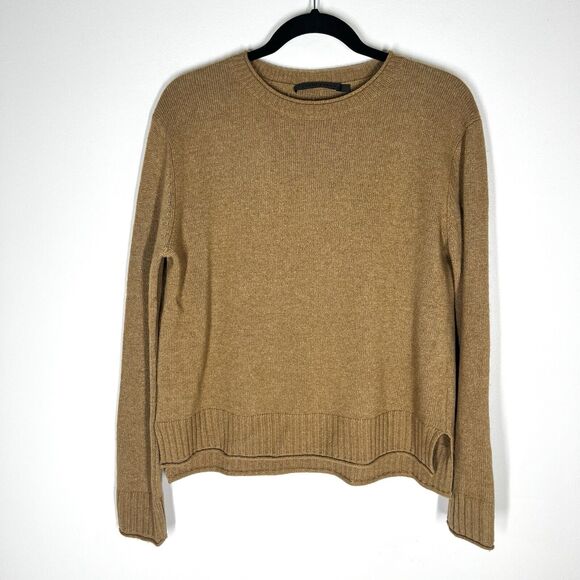 Jenni Kayne Sz XS Everyday Sweater camel wool blend Crewneck - Picture 2 of 11